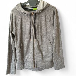 Zella Women's Gray Full Zip Hoodie Size L Casual Long Sleeve